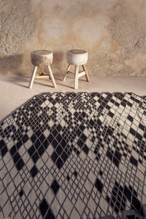 Nanimarquina Black Abstract Wool Rug 2 Main Image