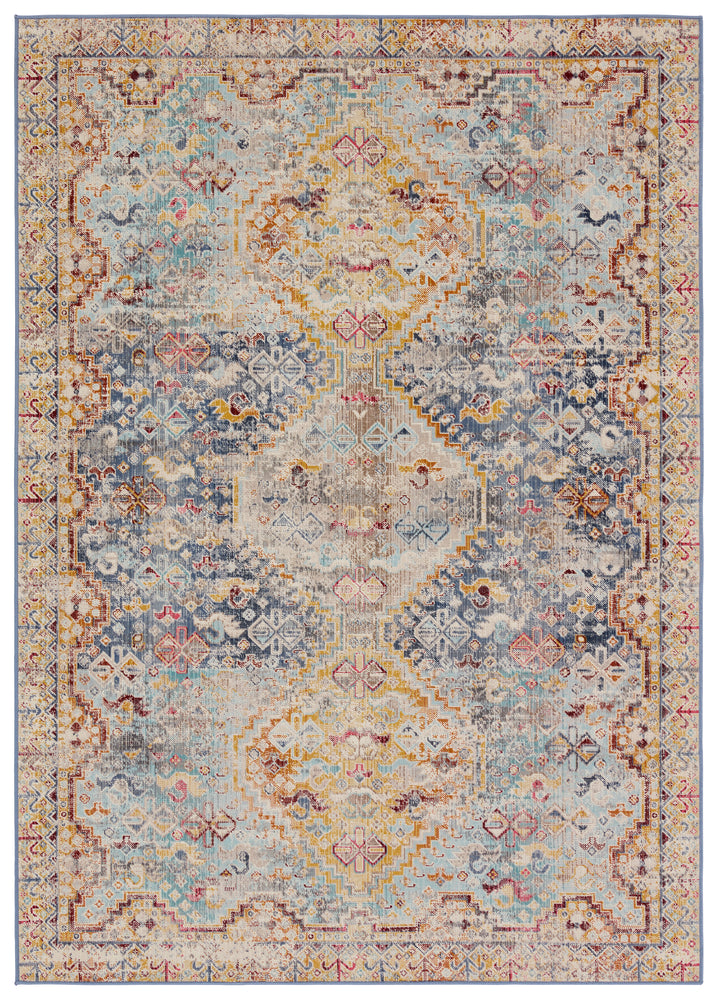 Vibe by Jaipur Living Esquire Indoor/Outdoor Medallion Blue/ Mulitcolor Area Rug 