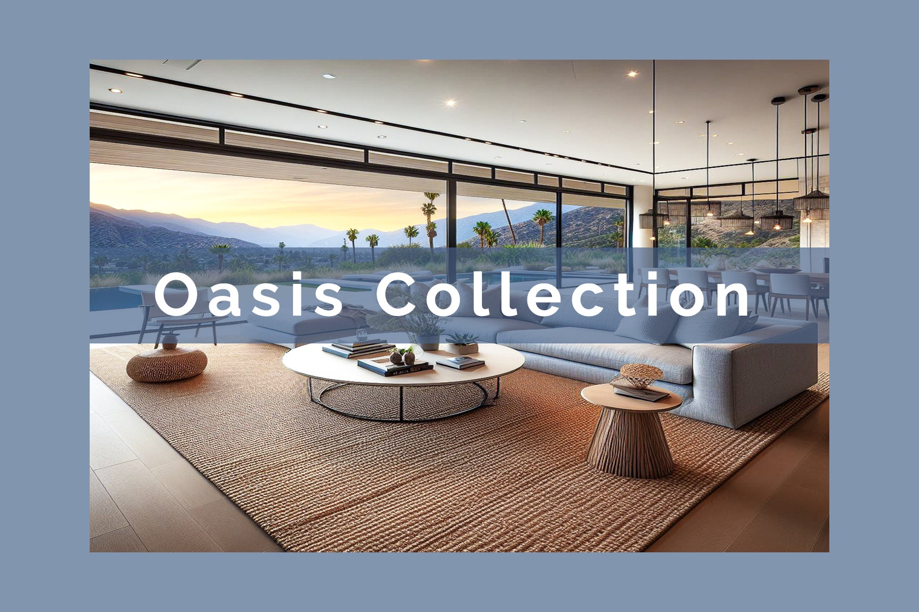 "Oasis Collection" Sustainable Handwoven Jute Rugs with Natural Elegance