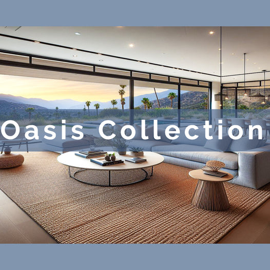 "Oasis Collection" Sustainable Handwoven Jute Rugs with Natural Elegance