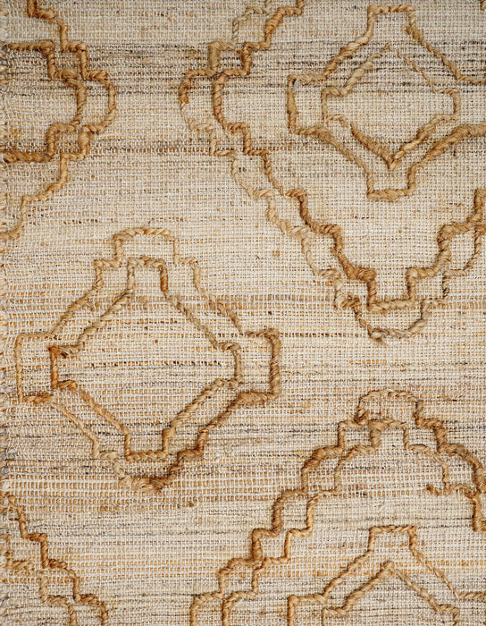 Raised Pattern Rugs Raised Geometric Diamond Jute Rug — Modern Designer Rugs