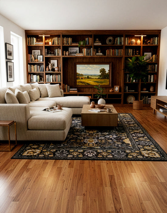 Agra A Floral Hand Knotted Oushak Rug