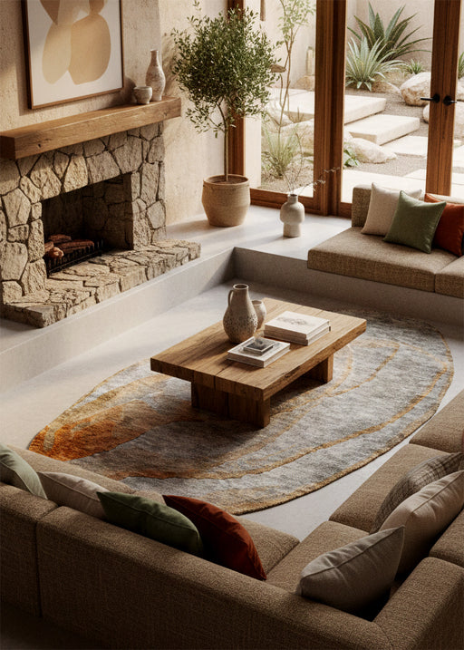 Amorphous F Area Rug