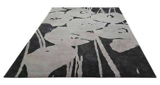 Angaston Brown and Gray Hand Knotted Luxury Designer Rug by Christopher Fareed