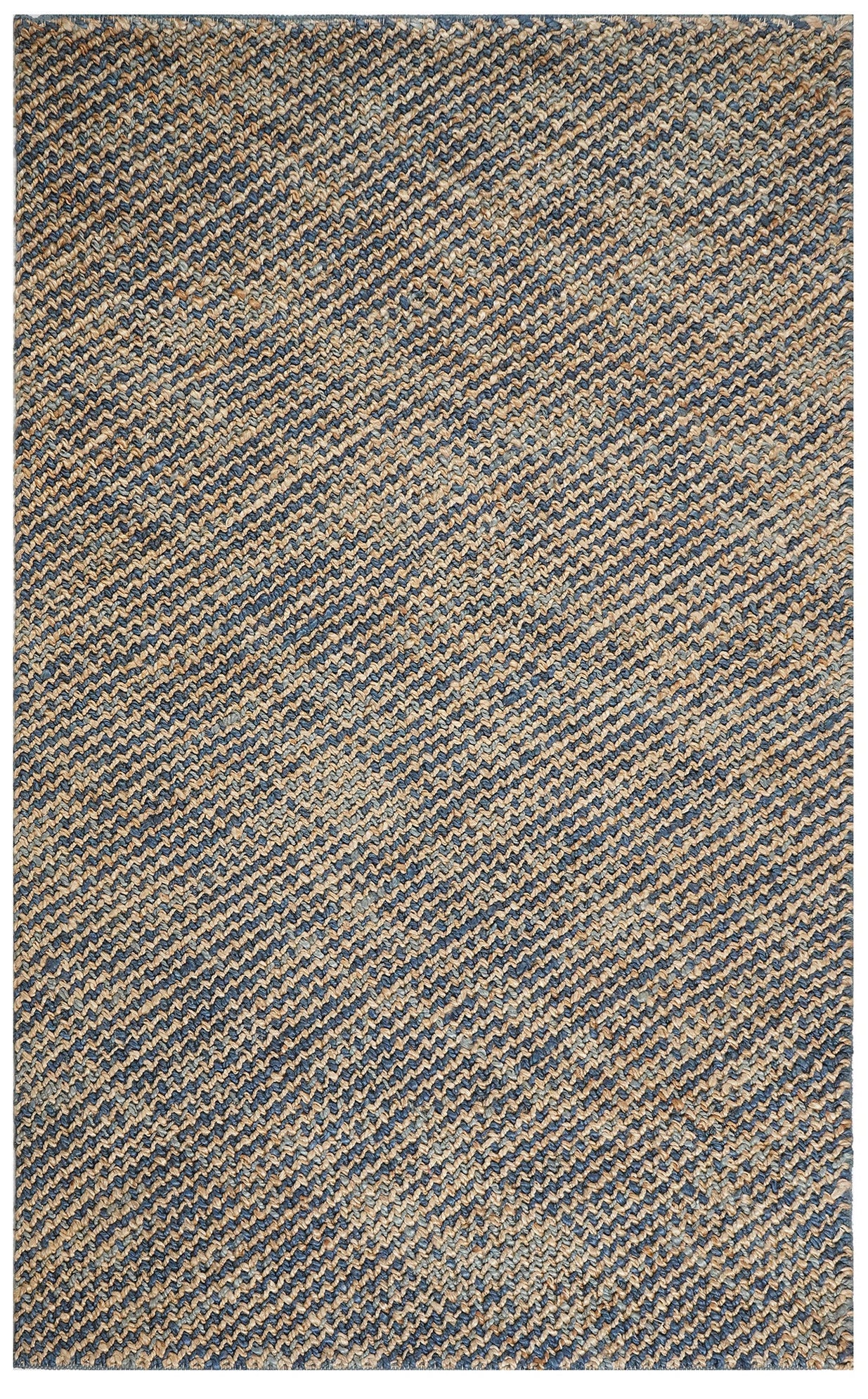 Broken Twill Blue Jute Rug — Modern Designer Rugs
