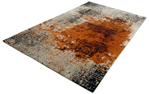 Charred C Abstract Hand Knotted Tibetan Luxury Area Rug by Christopher Fareed