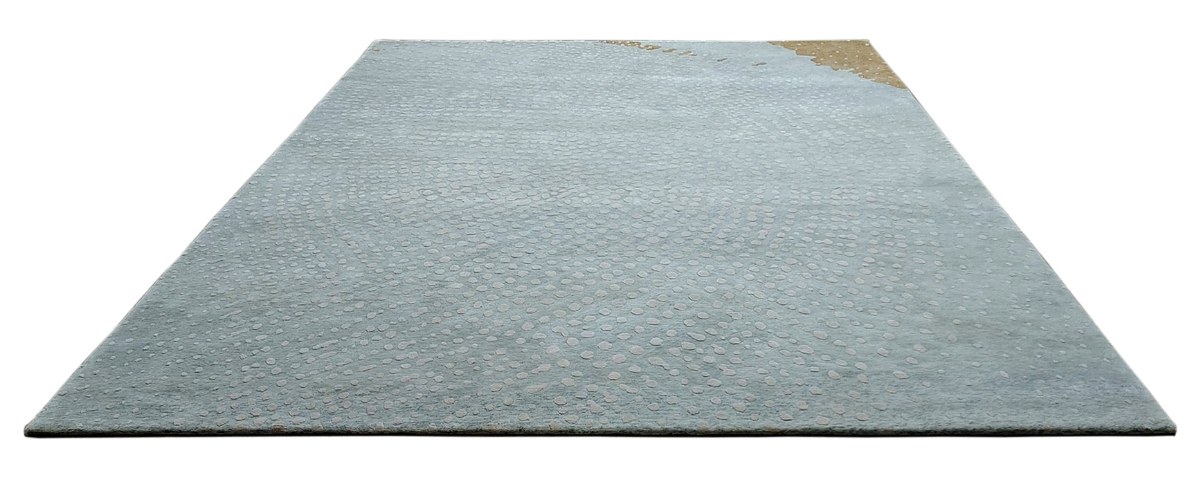 Descend E Blue and Brown Hand Knotted Luxury Rug by Christopher Fareed