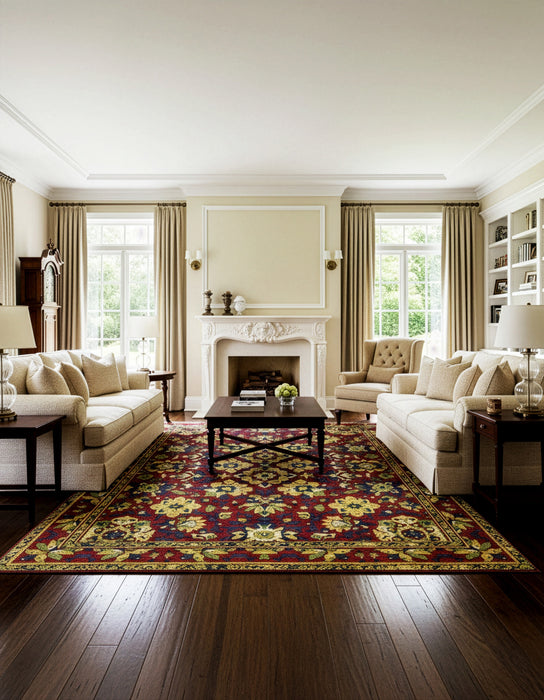 Garden E Floral Hand Knotted Oushak Rug