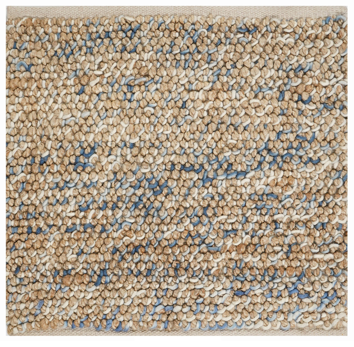 Jute Sky Blue Bubble Rug — Modern Designer Rugs