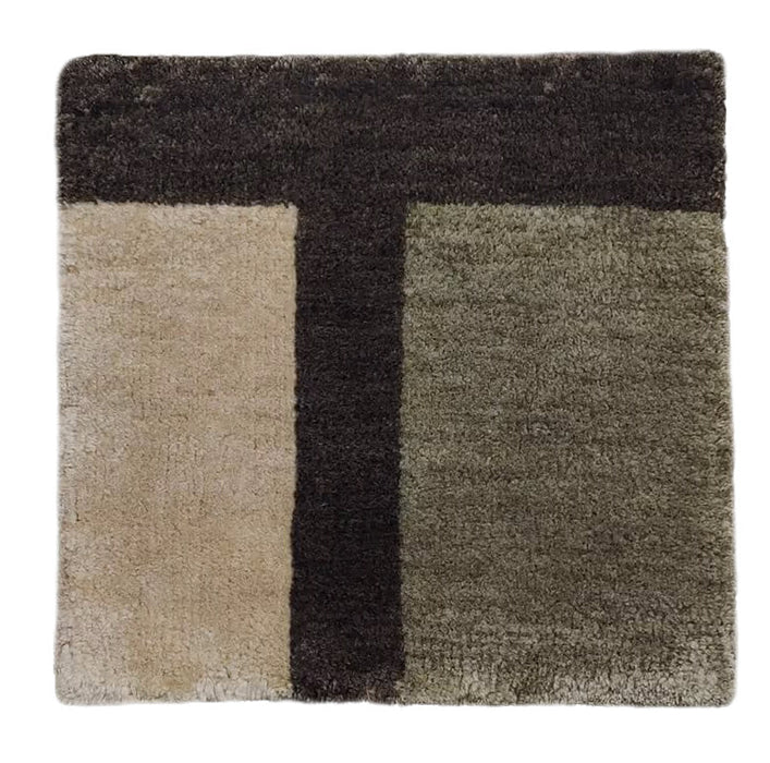 Oushak Color Block Hand Knotted Rug