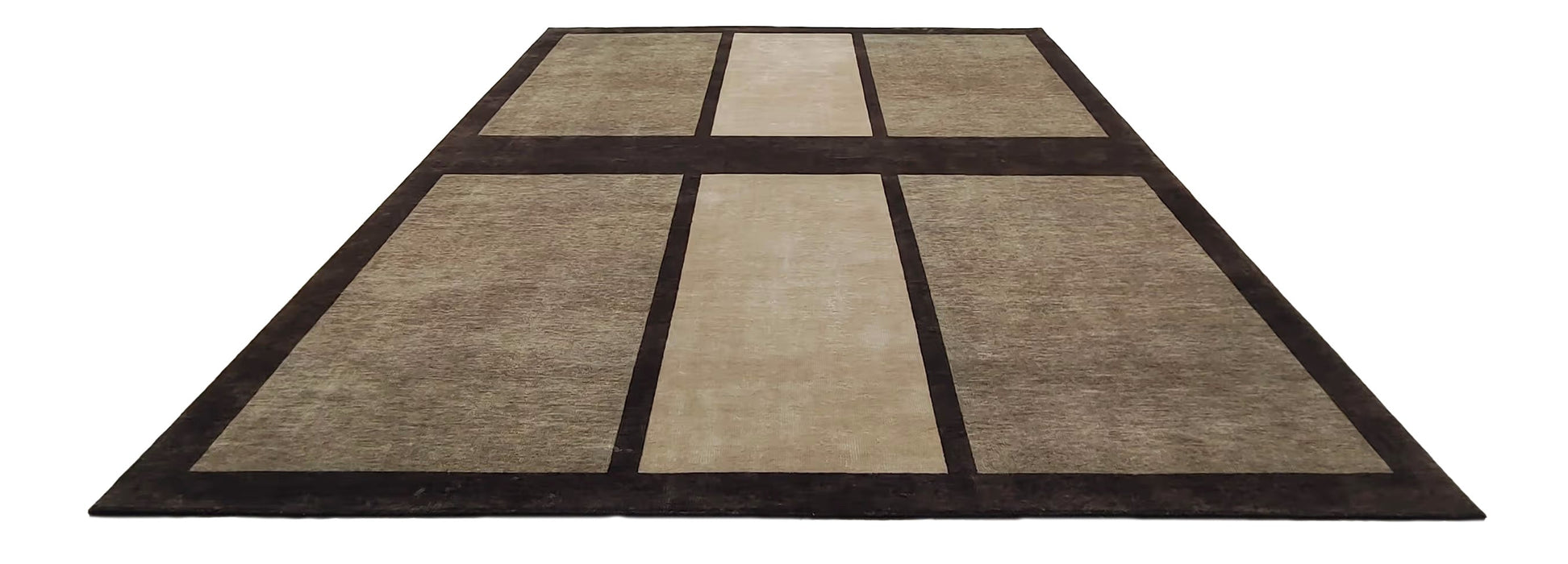 Oushak Color Block Hand Knotted Rug