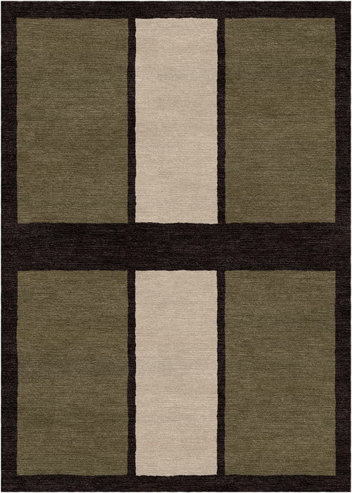 Oushak Color Block Hand Knotted Rug