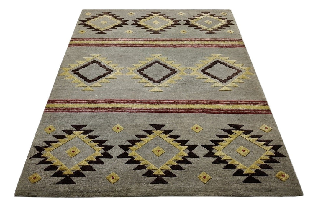 Tucson H Modern Southwestern Handmade Luxury Area Rug by Christopher Fareed