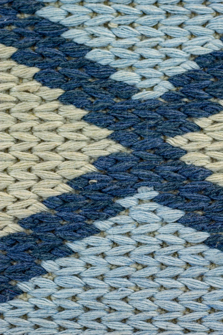 Hand Woven Blue Diamonds Outdoor Rug — Modern Designer Rugs