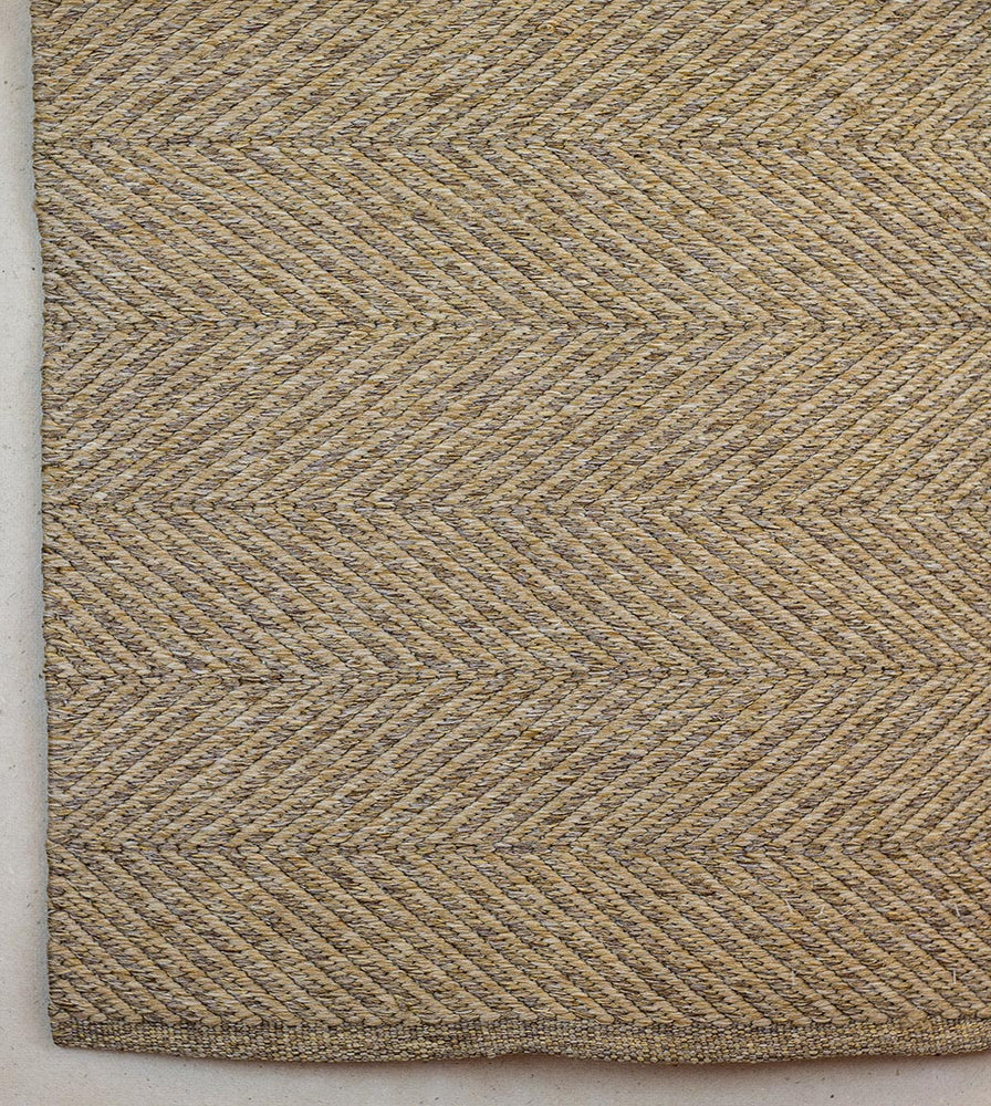 Hand Woven Herringbone Outdoor Rug- Sand