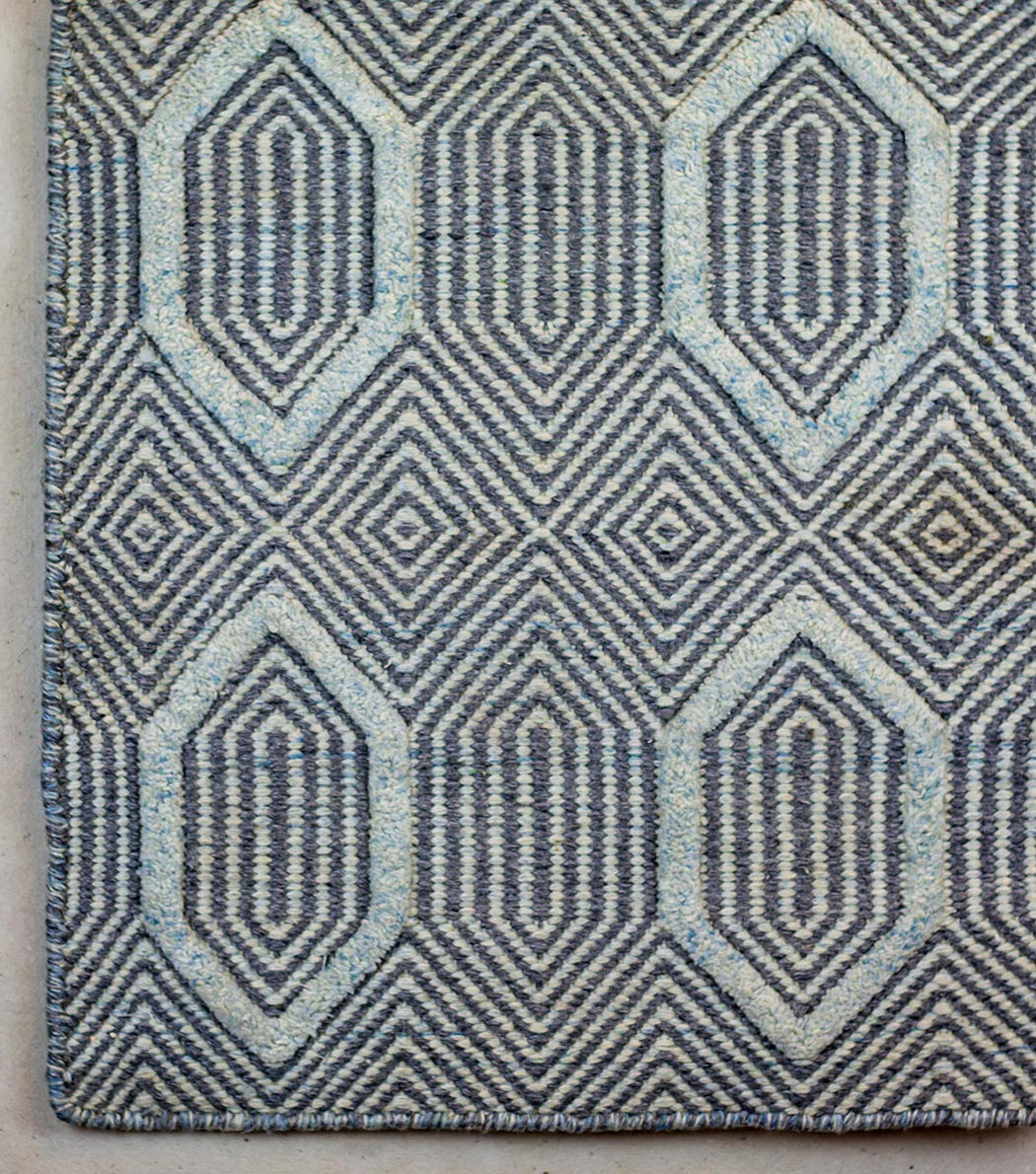 Hand Woven Textured Diamonds Outdoor Rug — Modern Designer Rugs