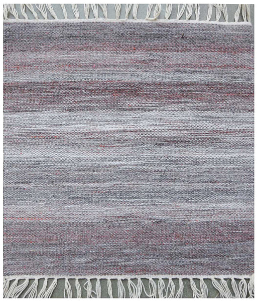 Multi-color Abrash Stripes Outdoor Rug- Red/ Grey