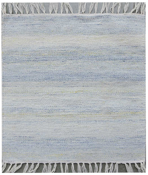 Multi-color Abrash Stripes Outdoor Rug- Blue/ Yellow