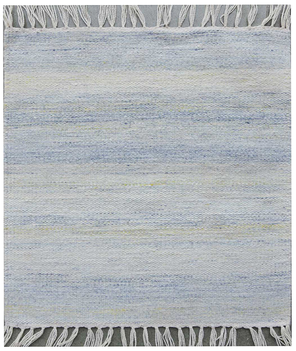 Multi-color Abrash Stripes Outdoor Rug- Blue/ Yellow