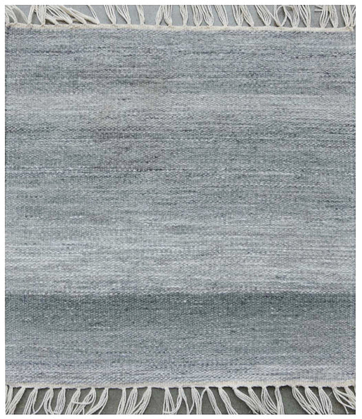 Multi-color Abrash Stripes Outdoor Rug- Medium Grey