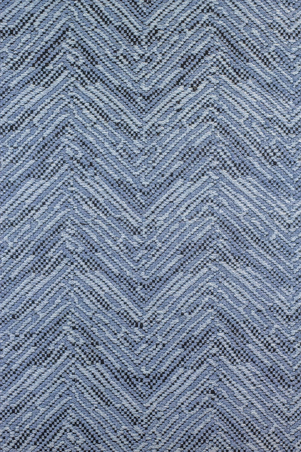 Textured Herringbone Outdoor Rug- Blue — Modern Designer Rugs