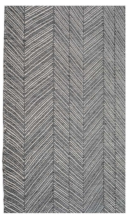 Large Herringbone Outdoor Rug- Black — Modern Designer Rugs