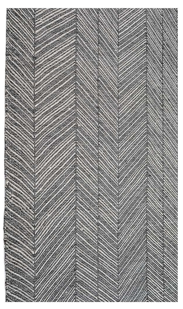Large Herringbone Outdoor Rug- Black — Modern Designer Rugs