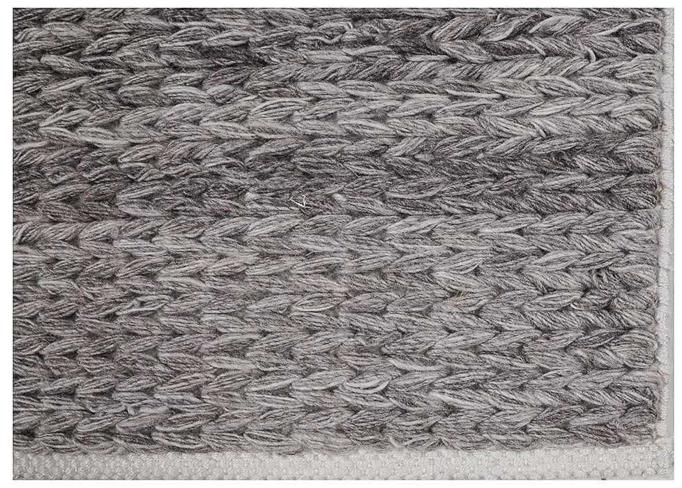Flatweave Chunky Outdoor Rug- Heathered Grey