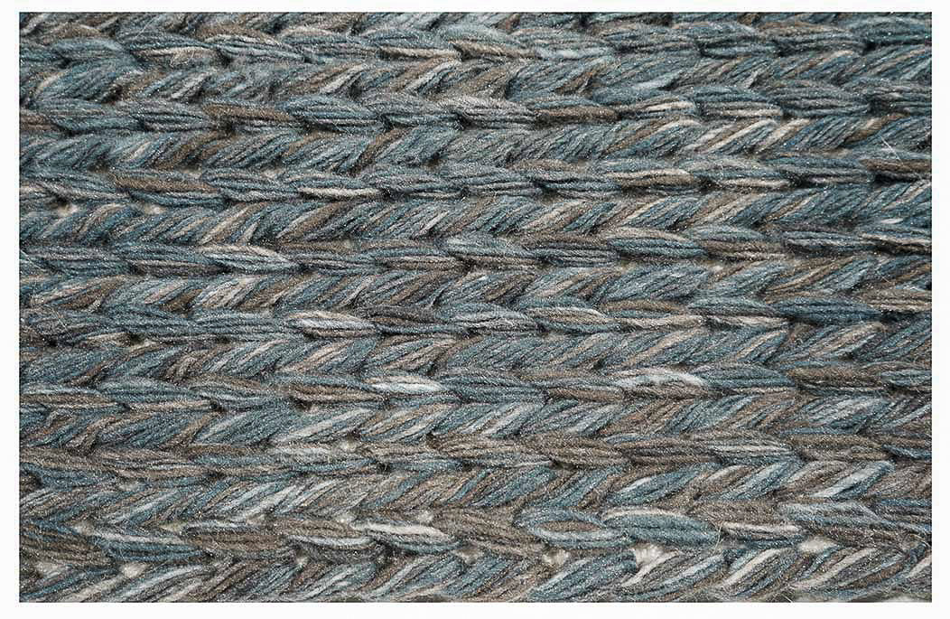 Flatweave Chunky Outdoor Rug- Blue/ Grey