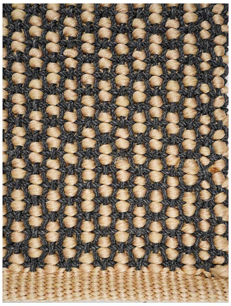 Hand Woven Reversible Dots Outdoor Rug- Black/ Caramel — Modern ...