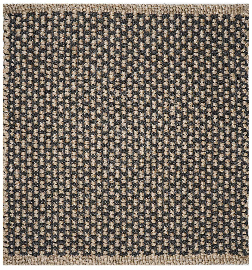 Dot Texture Rug Hand Woven Reversible Dots Outdoor Rug- Black/ Tan — Modern Designer Rugs