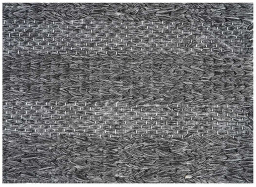 Hand Woven Thick/ Thin Stripes Outdoor Rug- Black
