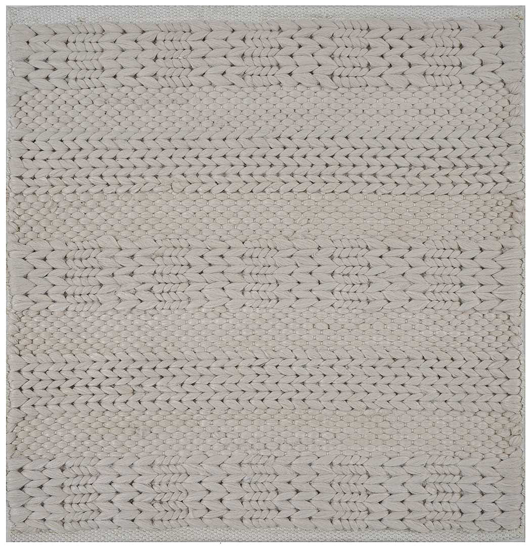 Hand Woven Thick/ Thin Stripes Outdoor Rug- Cream — Modern Designer Rugs