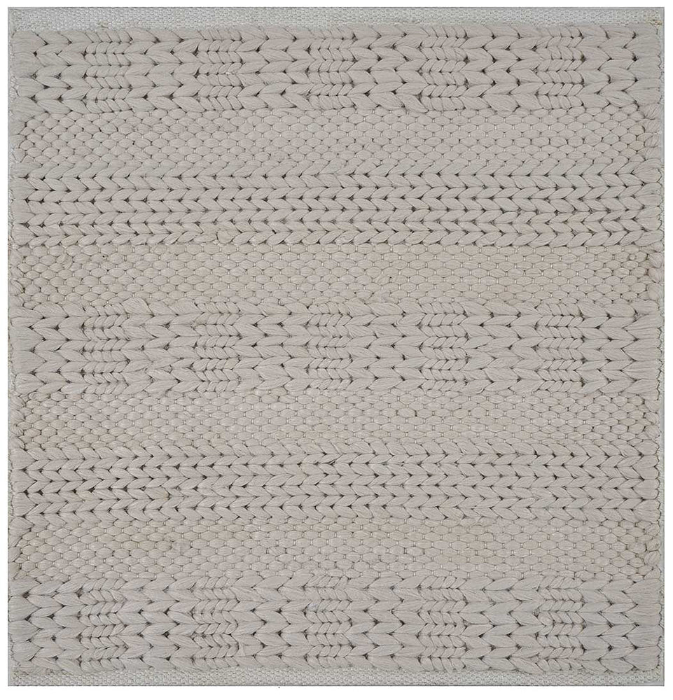 Thick Line Rug Hand Woven Thick/ Thin Stripes Outdoor Rug- Cream — Modern Designer Rugs