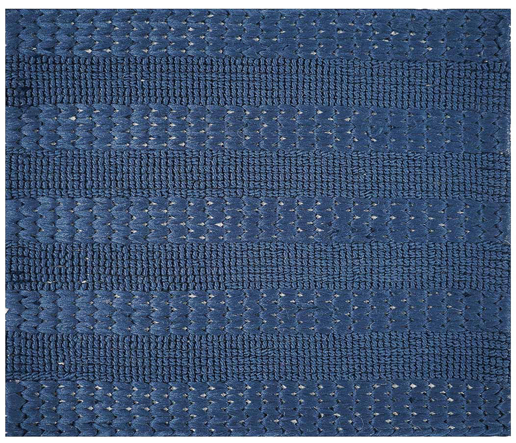 Hand Woven Thick/ Bubble Stripes Outdoor Rug- Royal Blue — Modern ...