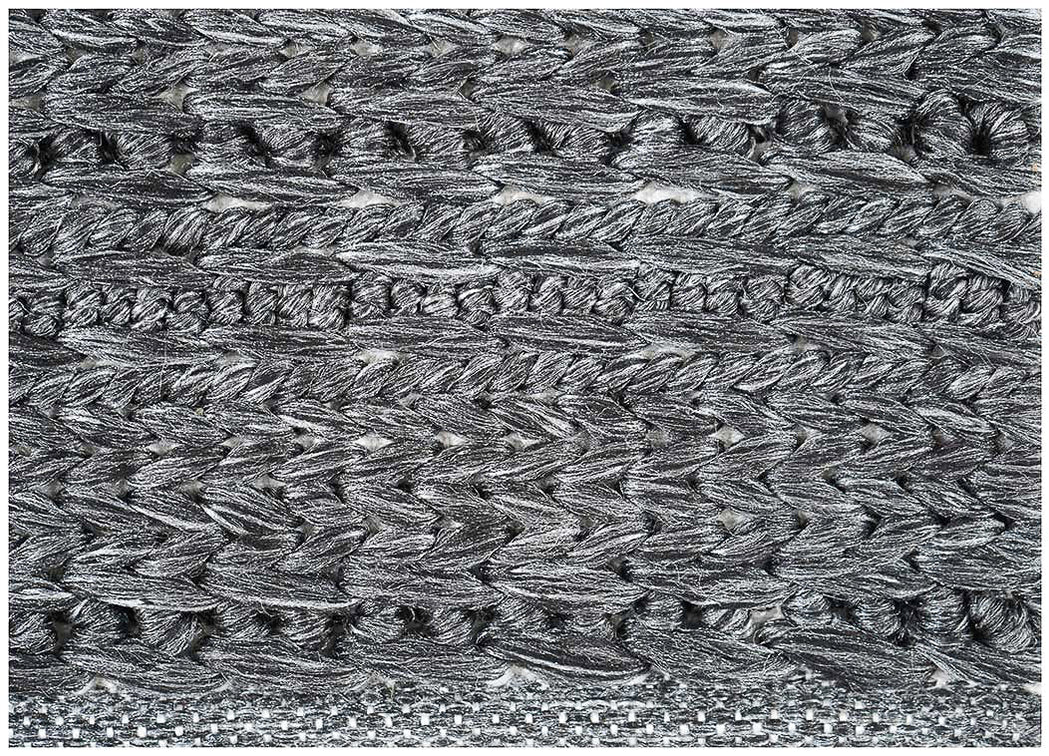 Hand Woven Textured Stripes Outdoor Rug- Black — Modern Designer Rugs
