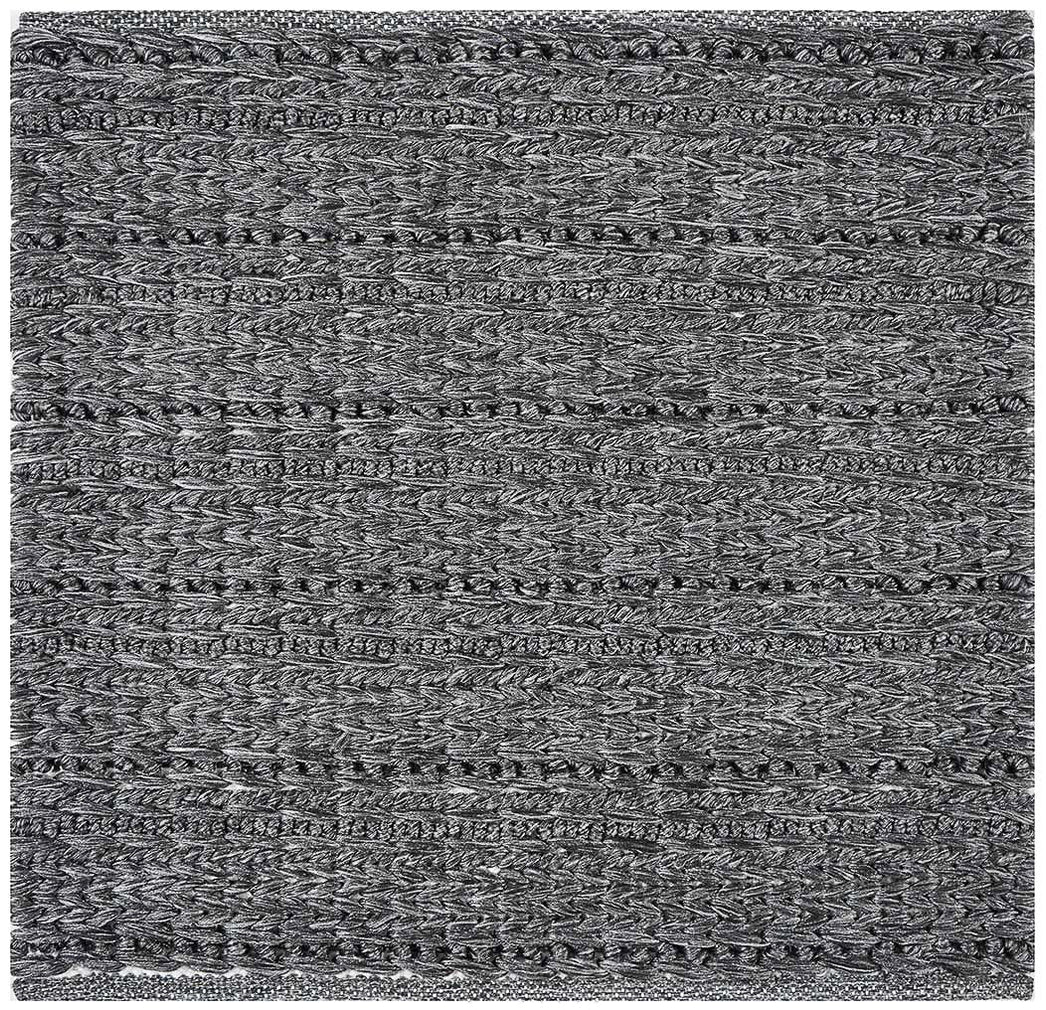 Hand Woven Textured Stripes Outdoor Rug- Black — Modern Designer Rugs