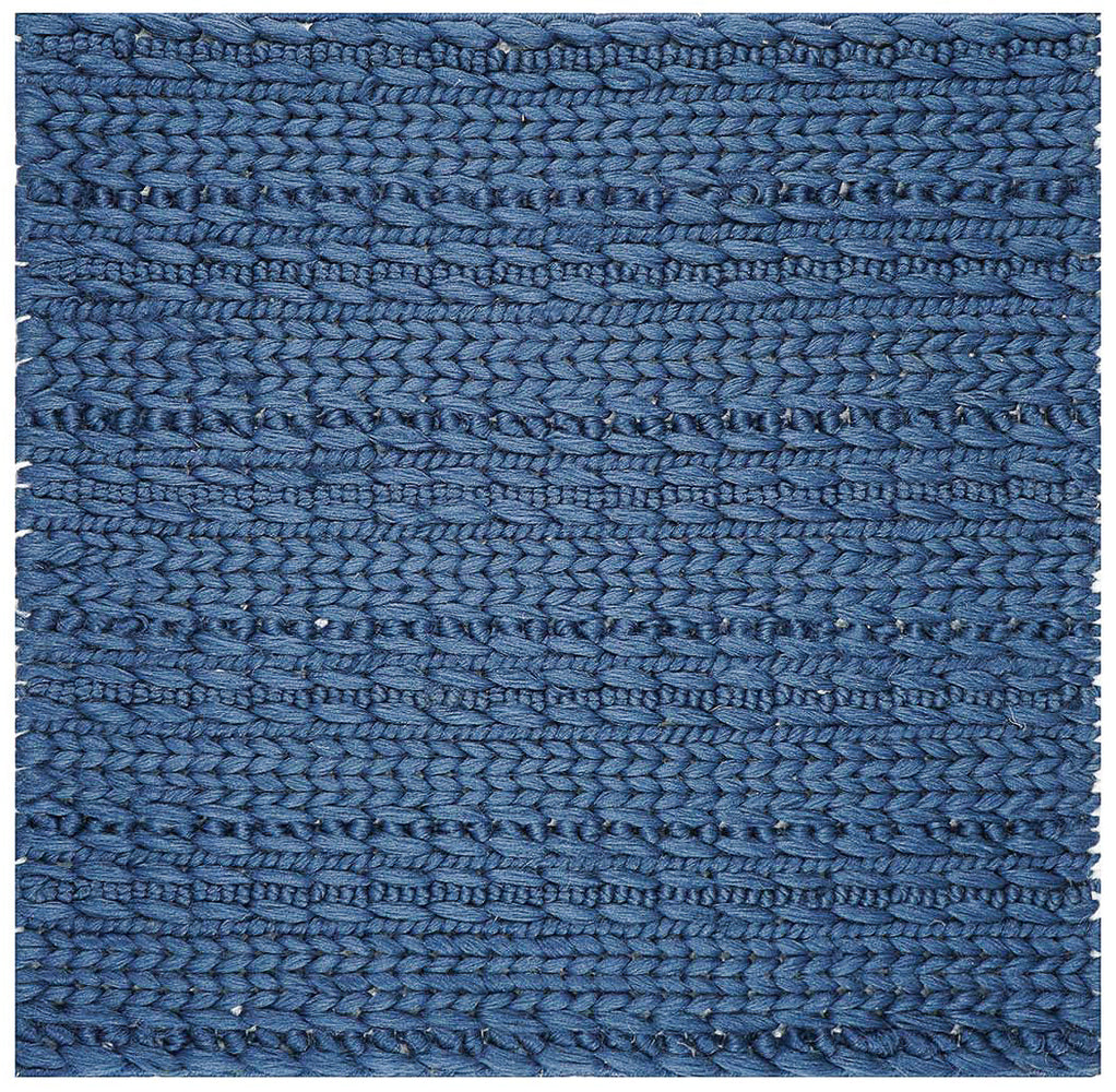 Hand Woven Textured Stripes Outdoor Rug- Royal Blue