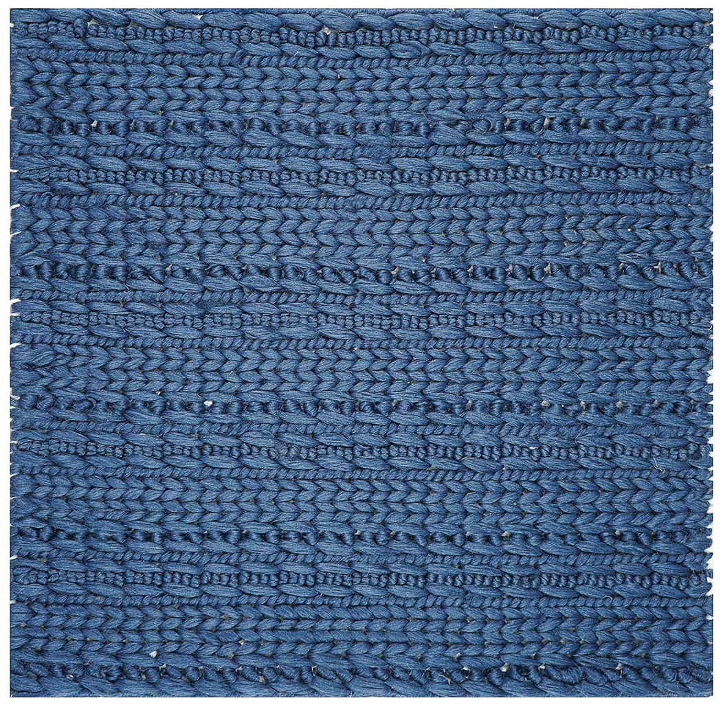 Hand Woven Textured Stripes Outdoor Rug- Royal Blue — Modern Designer Rugs