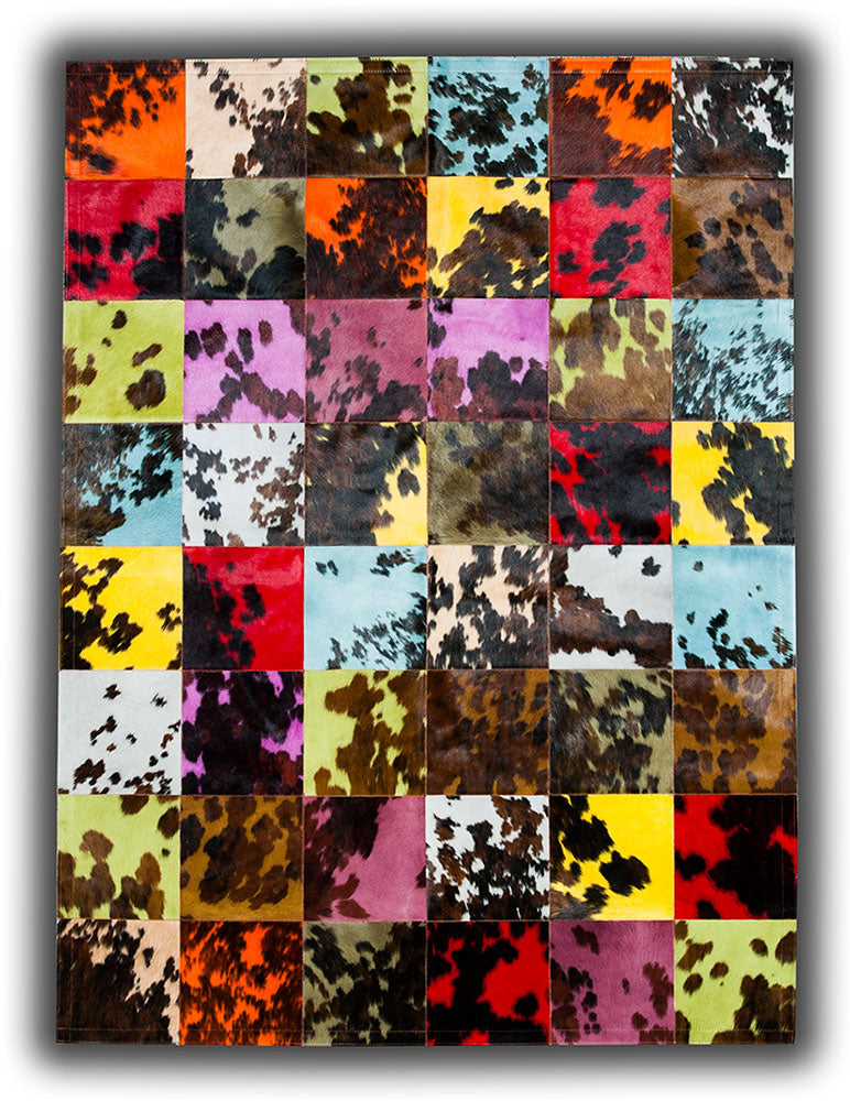 Pieles Pipsa Multi-Colored Cow Hide Designer Rug 13 Main Image