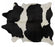 Modern Loom Black Cow Hide Rug 5 Main Image