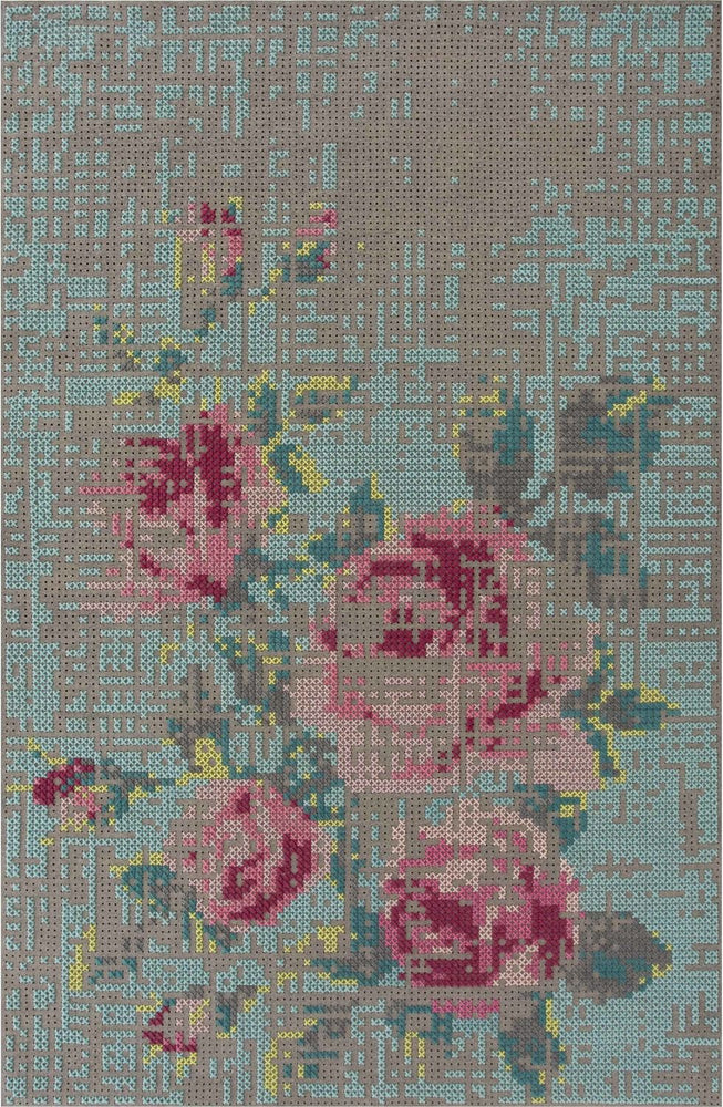 Gandia Blasco Multi-Colored Canevas Flowers Rug Main Image