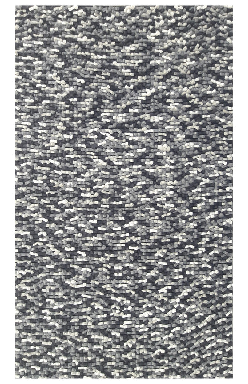 Modern Loom Black / White / Coal / Silver / Charcoal Felt Shag Rug