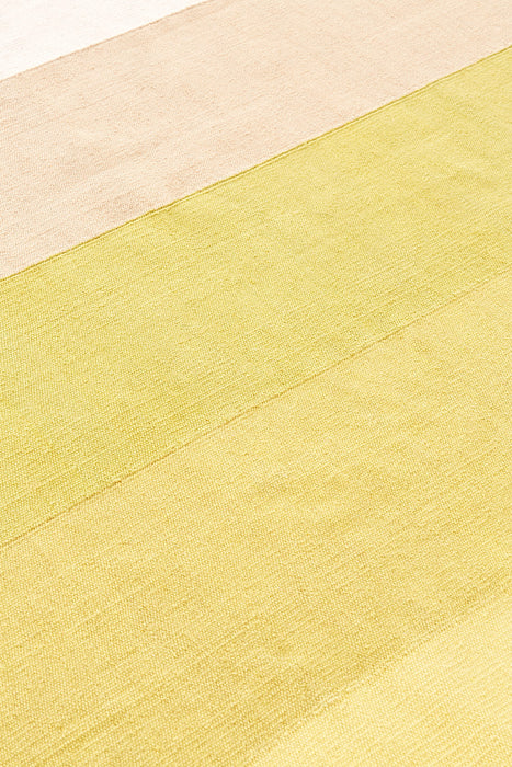 Gan Rugs Pink-Yellow Diamond Kilim Rug by Charlotte Lancelot