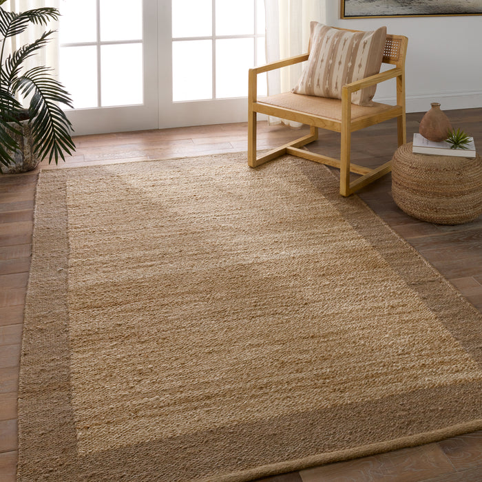 Jaipur Living Query Handmade Bordered Brown Area Rug 