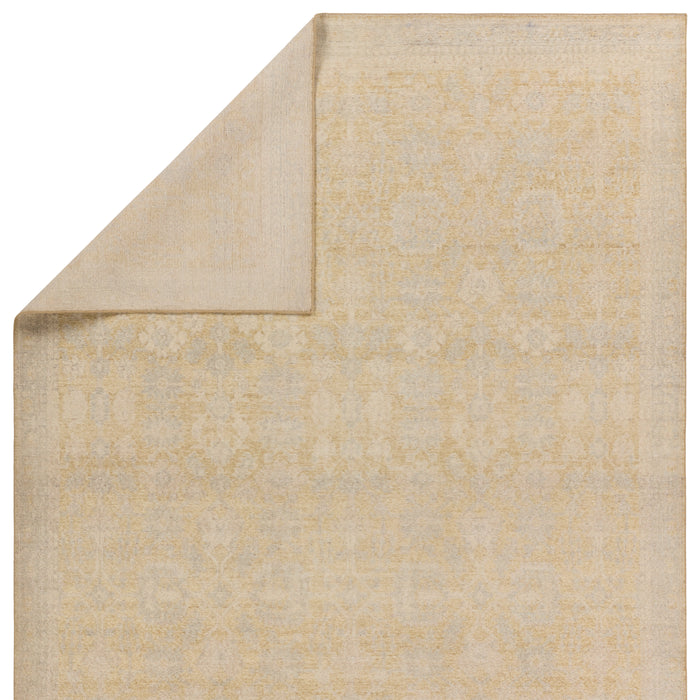 Jaipur Living Antony Hand-Knotted Floral Yellow/ Light Gray Area Rug 