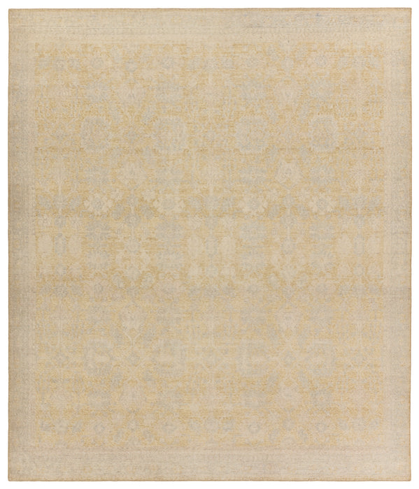 Jaipur Living Antony Hand-Knotted Floral Yellow/ Light Gray Area Rug 
