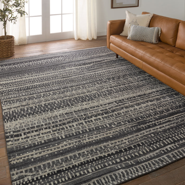 Jaipur Living Jamaal Hand-Knotted Striped Gray/ Cream Area Rug 