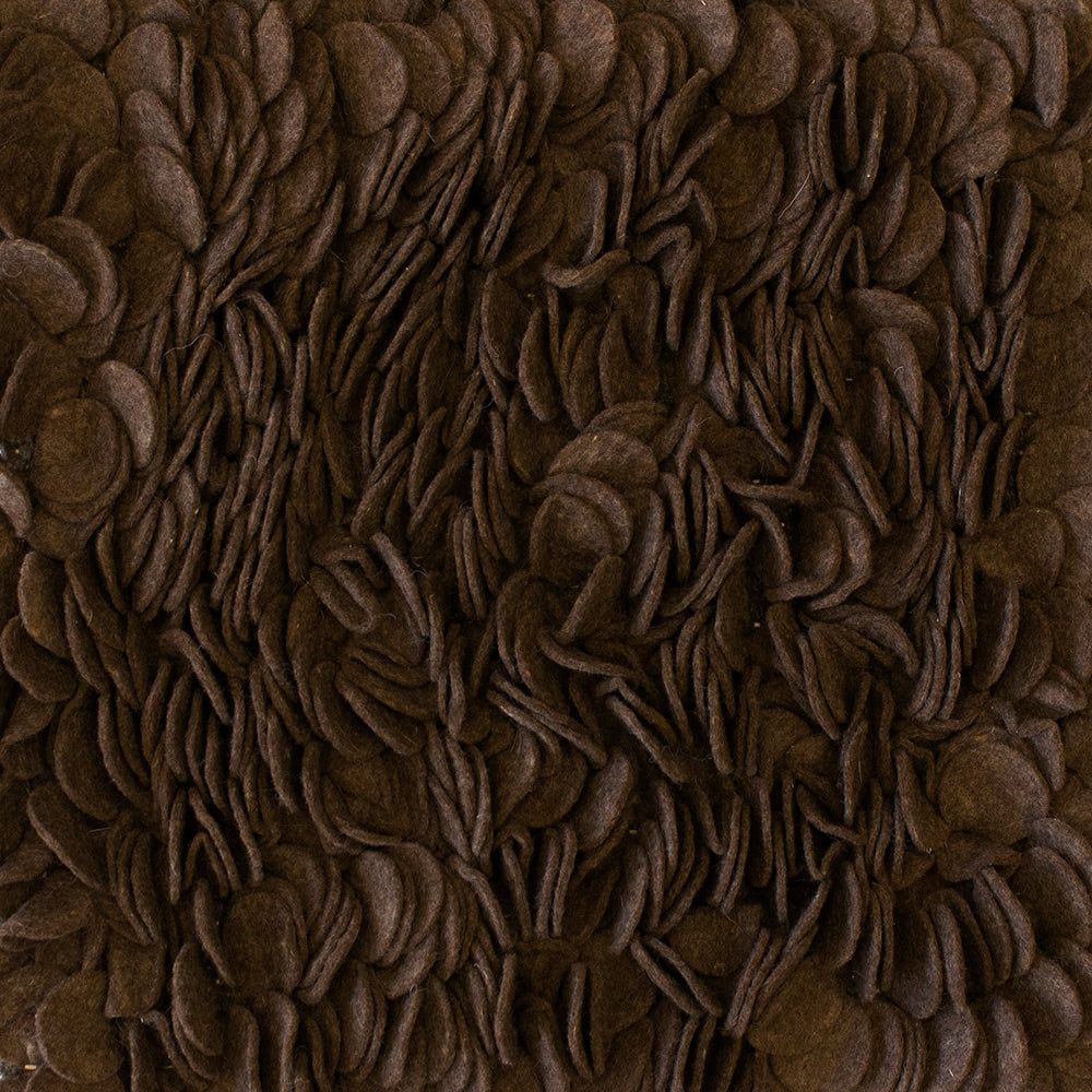 Modern Loom Enoki Chocolate Felt Shag Rug Main Image
