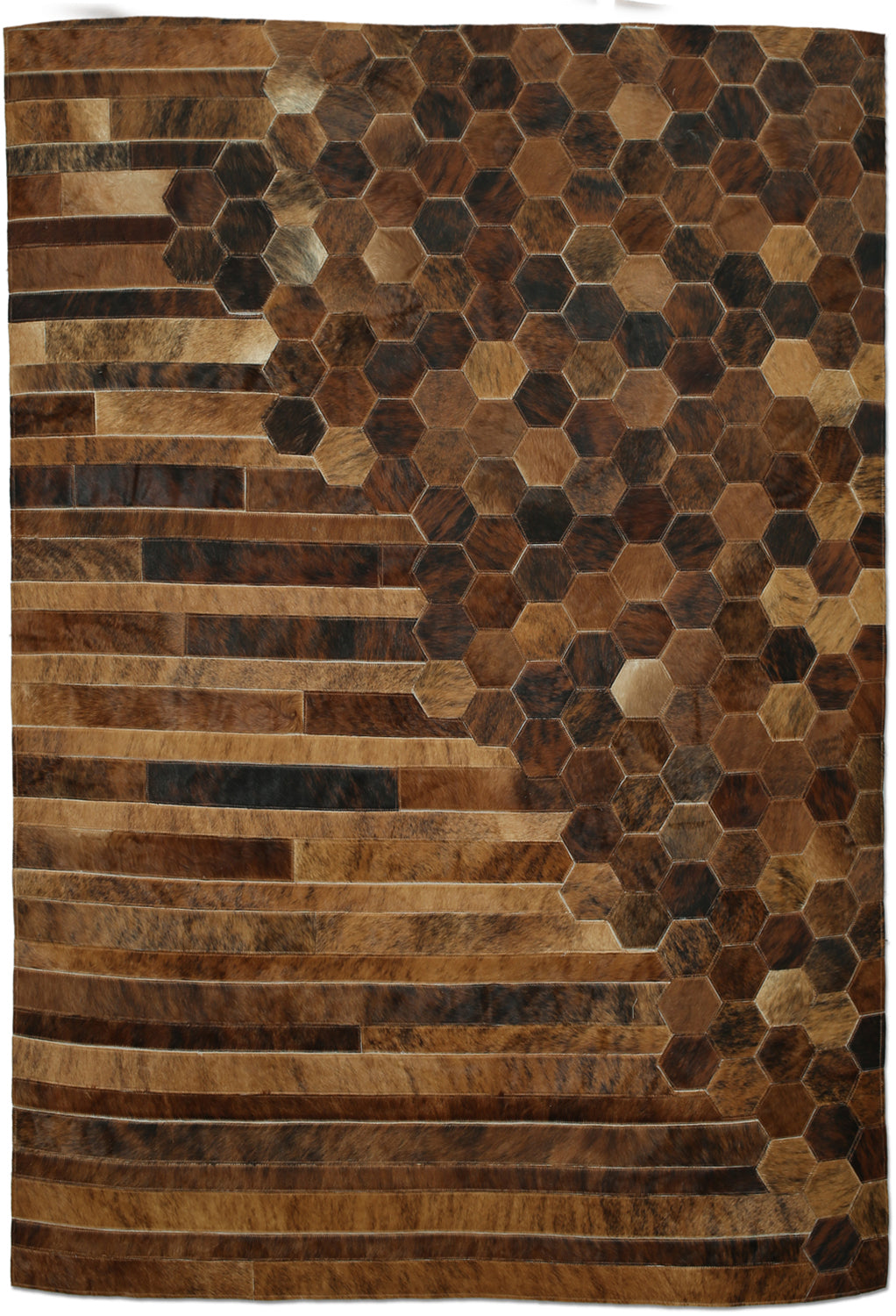 Modern Loom Brown Leather Patterned Rug — Modern Designer Rugs